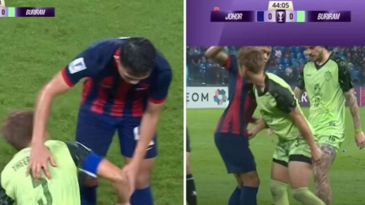 Shocking Football Incident: Player Red-Carded for Pinching Opponent’s Genitals | WATCH