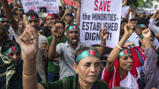 Protests in India Over Atrocities Against Hindus in Bangladesh